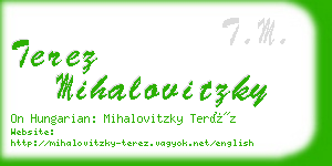 terez mihalovitzky business card